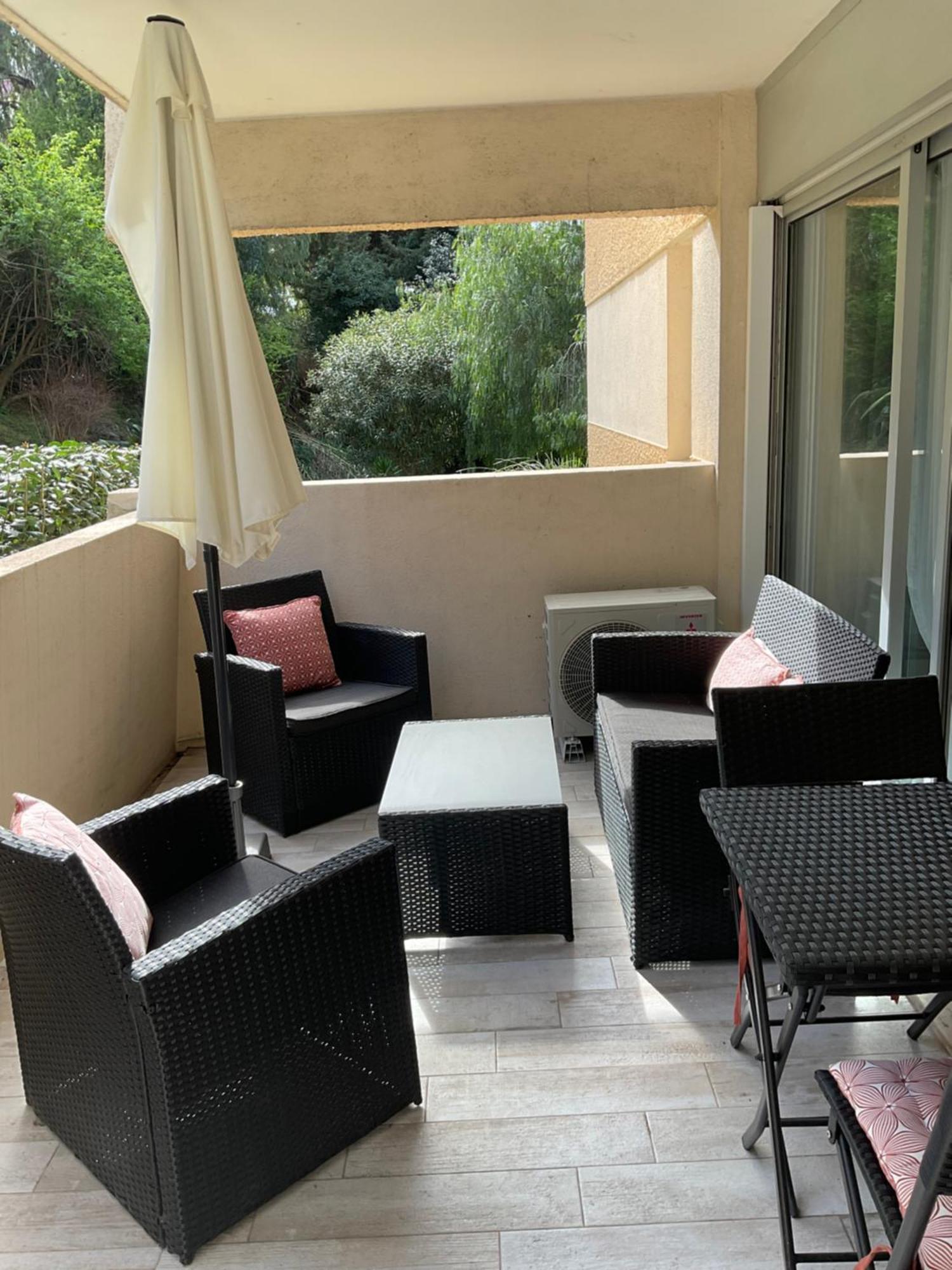 Studio Coin Nuit Terrasse Parking Clim Nice Exterior foto